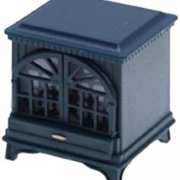 CALANDIS™ 4x1:12 Dollhouse Fireplace with LED Light up Fireplace Model for Diorama Dark Blue-image-19