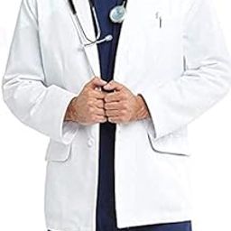 Doctor's and Student Coat/Lab Coat/Medical Coat Long Sleeve with Pocket Size -32"-image-79