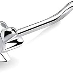 92.5-925 Sterling Silver 'Oyster's Whisper' 1.5mm Round Pearl Nose Pin Stud for Women and Girls (NR05119) 1 Pc-image-25