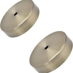 OML Ceiling Canopy Kit, 100mm x 20mm Metal Lamp Holder Base, Deep Single Hole Light Fixture Plate, Pendant Light Chassis for Hanging Chandeliers & DIY Installation - Pack of 2 (Brass Gold)-image-6