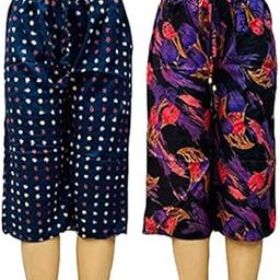 Women's Rayon Floral Printed Capri, Nightwear Capri for Women, Capri for Women, Lounge Wear (Pack of 2)-picture-17