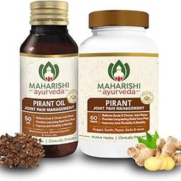Maharishi Ayurveda Joint Pain Relief Combo Of Pirant Tablets & Pirant Oil | Pain Relief Supplement For Joints | For Osteoartheritis, Spondylytis & Morning Stiffness - 60 Tablets & 50 ml Oil-image-12