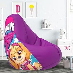ComfyBean Bag with Beans Filled XXL- Official: Paw Patrol Bean Bags - for Teenagers - Max User Height : 4.5-5 Ft.-Weight : 45-50 Kgs(Model: Paw Patrol-Artwork 14 - Purple)-picture-8