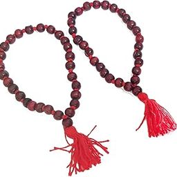 BITONA® 2 Pc Laal Sandalwood (Red Chandan) Knotted Mala Bracelet 6 mm 27+1 Beads Prayer Mala, Sandalwood Bracelet Quarter Mala (2 Mala)-image-76