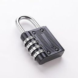 Kuber Industries 4 Digit Combination Padlock|Keyless Luggage Lock (Black)-picture-12