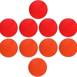 SAZ DEKOR 10pcs Sports Spot Marker Soccer Basketball Floor Spots Flat Cones Orange&Red-image-15