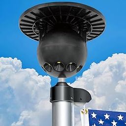 Deluxe Solar flagpole ball light -100% flag coverage lighting from dusk to dawn-Unique patented design - flag pole and top ball in one（Suitable for US 1/2-13 thread holes）-image-80