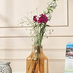 UM Creaciones Amber Tumbler Vases Perfect for Wedding & Home/Decorative Vase for Home Decor Living Room Office and Place Settings,Set of 1-image-124