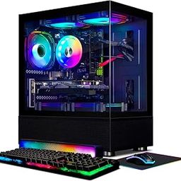 CHIST Gaming Desktop PC, Radeon RX 580 8G,Quad-Core i7 up to 3.9G, 16G RAM, 1TB SSD, WiFi, BT 5.0, RGB Fan x 3, RGB Keyboard&Mouse&Mouse Pad - for Gamer,Streaming-12