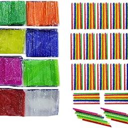 BITONA® Multicoloured Wind Chime Glass Tubes Wind Chime Making Accessories kit for Crafts and School Making Projects (8 pkts Approx 512 Piece-image-32
