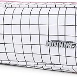 Wooum Wide Opening Pencil Bag, Pen Pouch, Pen Bag, Pencil Holder, School Supplies Stationary Bag Big Capacity (White-Checks)-image-79