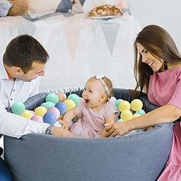 Amazon Brand - Jam & Honey | 100 Multicolour Plastic Balls for Kids (6cm)| Fun Balls | Exercise & Fitness Non-Toxic, Soft and Safe | for Kids 12 Months + | Multicolor-32