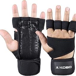 Kobo WTG-52-LARGE Exercise & Fitness Gloves WTG-52 Weight Lifting Gym Gloves, Large, L (Black)-image-49
