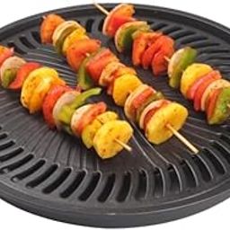 Briteline Aluminum Non-Stick Smokeless Indoor Tandoor Cooktop BBQ, 14 inches Gas Grill Sumo Model for Kitchen I Office I Camping-image-85