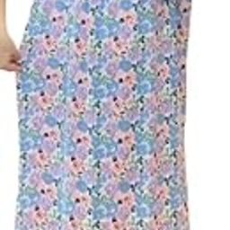 A line Plus Size Rose Flower Print Maternity Night Dress-image-1