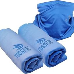 2 Pack Cooling Towels and Cool Neck Gaiter Face Cover Breathable Cold Towels Neck Head Wrap for Sports Gym Fitness Workout Running Yoga Golf Instant Chilling Rag Cloth Wraps for Hot Weather-image-19