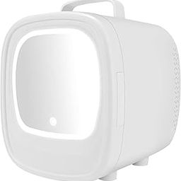 House of Quirk 6L Beauty Mini Fridge Skincare Refrigerator with Touch Screen Led for Skin Care Makeup Mirror Cosmetics Beverage Babyfood, Bedroom, Car use (White)-image-65