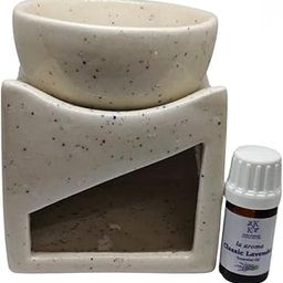 Square Tea Light Candle Diffuser | Decorative Aromatherapy Holder | Essential Oil | Tea Light Candle | Kyna Korner (White)-97