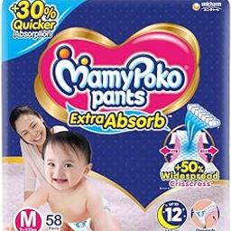 MamyPoko Pants Extra Absorb Baby Diapers, Medium (M), 58 Count, 7-12 kg-11