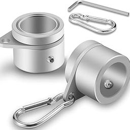 BONWIN Flag Pole Rings, 2 Pcs Anti Wrap Flag Pole Clips Swivels, 360° Rotating Flagpole Flag Mounting Rings, Aluminum Alloy Spinning Flag Pole Kit Parts for 0.75-1.02" Diameter (1 Inch, Sliver)-image-78