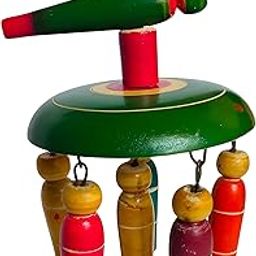 MarvelStore Wooden Hanging Toys for Newborn baby Rattle with Crinkle Squeaky Sounds | Ideal for car seat,Strollers,Cradle,jhula,Swing,Ghodiya | Safe, Durable, Engaging for Infant(Multicolor)(Design-3)-image-11
