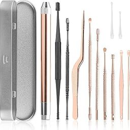SKINPLUS Ear Wax Remover Tool Kit Stainless Steel Ear Cleaning Tool Reusable Ear Wax Removal Earpick Ear Cleaner Ear Wax Picker Ear Curette Cleaner Ear for Adults and Kids Ear Care Tool - 10 Pcs-image-29