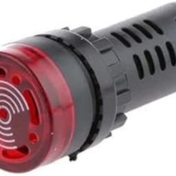 LT 12V + 24V LED Flash Alarm || Indicator Signal Lamp with Buzzer || AD16-22SM || Pack of (1)-image-58