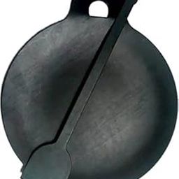 Jayam Traditional Iron CONCAVE DOSA/CHAPATI TAWA/DOSA KALLU 1.5Kg with DOSA Turner 11" Dia/Black Colour-image-50