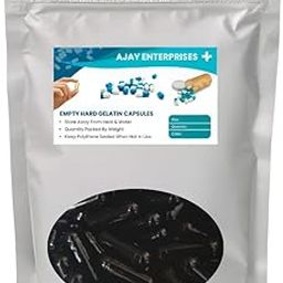 AJAY ENTERPRISES Empty Gelatin Capsules, (Pack of 500) (Black, SIZE 00 (1000 MG))-image-12