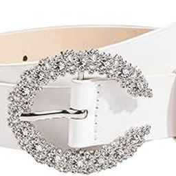 CALANDIS Rhinestone Belt Jeans Women Luxury Cowgirl Waist Belt Female PU Leather Belt White | Clothing, Shoes & Accessories | Womens Accessories | Belts-image-52