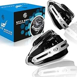 MOTO GENIUS Universal Bike Hand Guards Protectors | Wind Deflector Made for Hand Safety While Riding All Motorcycle (Black)-21