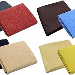 Men's Poly Cotton Unstitched Shirt & Trouser Fabric Combo Set (Multi Color; Free Size)-image-48