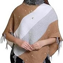 Women's Winter Poncho for Office Wear, Designer Style, Winter Ponchu for Women-image-70