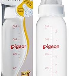 Pigeon Peristaltic Nursing Bottle Rpp 240Ml(White) Nipple M, transparent, one size (88096)-image-14