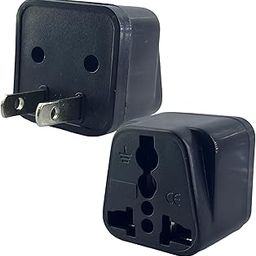 Vadda Bai Universal Plug Converter Travel Adapter for India to USA, Japan, Canada, Philippines, Mexico, Brazil, Cuba, Thailand Power Socket (Pack of 2) Black-7