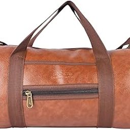 faux leather 30 Cms Duffle Bag(PMNO-56_tan)-image-12