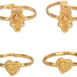aanyacentric Set of 2 Pair Toe Rings Adjustable, Trendy & Fashion Accessories-picture-3