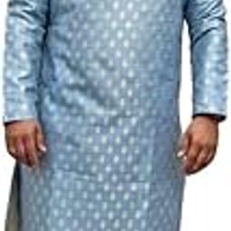 3D Jacquard Men's Kurta Pyjama Ethnic Set for Men-image-3