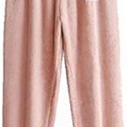 Women's Loose Fit Velvet Yoga Pants (Woolen Fur Pjama_Light Pink_28 Till 34)-picture-50