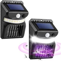 JUVIW Bug Zapper Outdoor 2 in 1 Solar Mosquito Zapper Lamps PIR Motion Sensor Wall Light Ultraviolet Electric Shock Mosquito Zapper Lamp-image-17