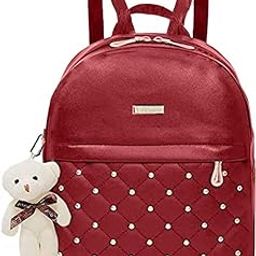 Reglas PU Leather Teddy Keychain Women Backpack Handbag 12 L Backpack (bag130)-image-9
