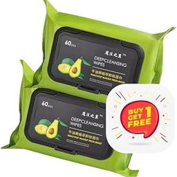 PURCHASE PLUSE Makeup Remover Wipes - Biodegradable & Organic Gentle Facial Wipes, All Skin Types Cleansing Wipes, 60+60 PCS Wet Tissues (Buy 1 Get 1 Free Set)-image-45