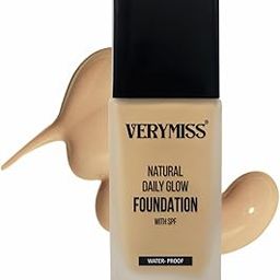 VERYMISS Daily Glow Liquid Foundation 30Ml I 02 Light Beige I Smooth Application I Full Coverage Blendable I Normal To Oily Skin I Vegan I Best Foundation For Women,Natural,1 Count-30