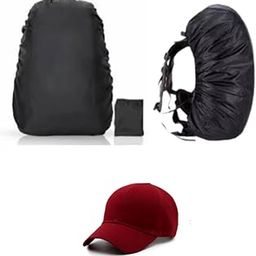 Bloodline Waterproof Rain Protection Bag Cover and Pink Baseball Cap for Laptop, Office, School Backpack-image-80