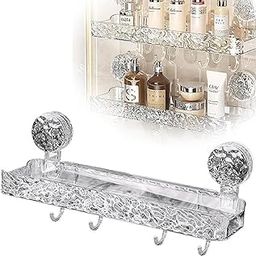 Jeni's Cosmetics Luxury Punch‑Free Suction Corner Rack – Rustproof Wall Storage with Removable Shelves & Hooks-image-16