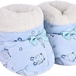 New Born Baby Bootie Shoes With Fur For Boys & Girls printed multicolor Booties-image-5