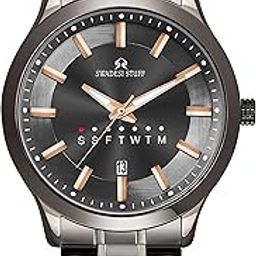 Resolute Day Date Dial Premium & Luxurious Stainless Steel Strap Analog Watch for Men-image-46