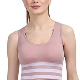 Women & Girls Push Up Padded Bra Slip on Wire Free Racerback Bra Free Size (28 Till 34) Pack of 1 Peach Color-image-92