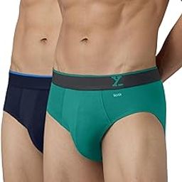 Men's Traq Super Combed Cotton Regular Fit Solid Antibacterial Briefs with No Marks Waistband (Pack of 2)-image-71