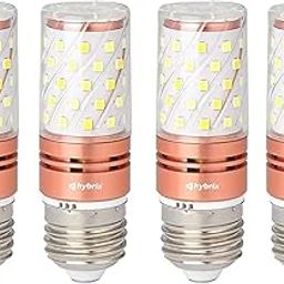 LED Corn Light Decorative Bulb (12W) E27 Screw Holder Base, Rose Gold Finish, 3-in-1 Light Colour by Switching On/Off (Pack Of 4)-image-65